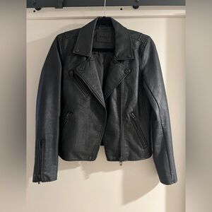 NWOT BLANKNYC Matte Black Vegan Leather Moto Jacket, Size Small